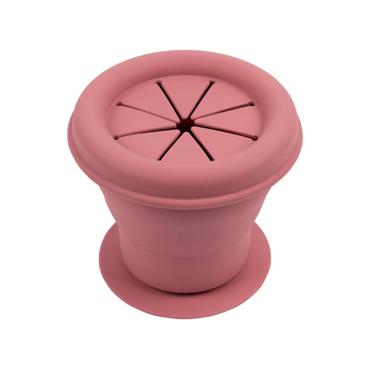 Baby Silicone Snack Pot - Dusty Rose