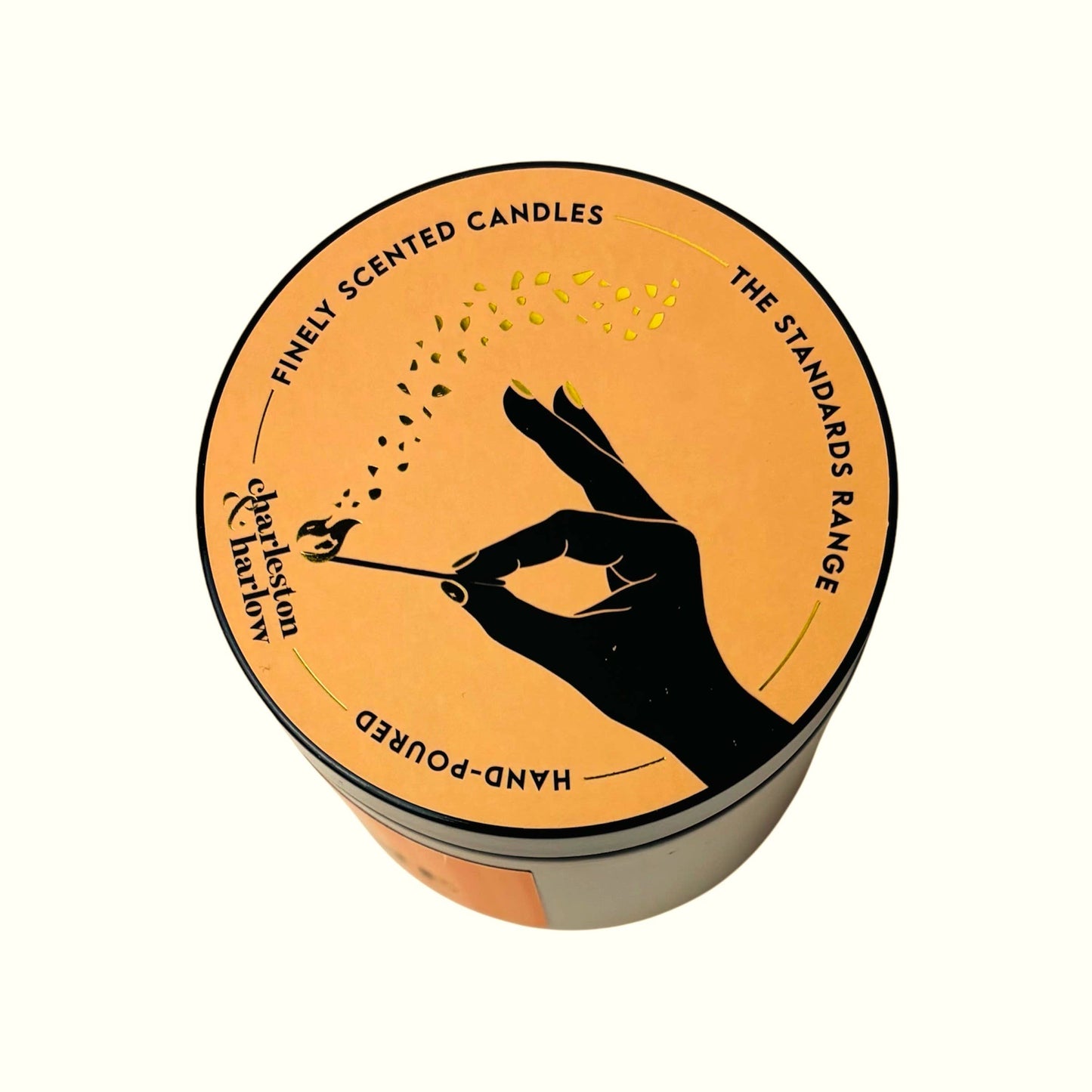 Charleston & Harlow Smitten Kitten candle and box lineup lifestyle shot