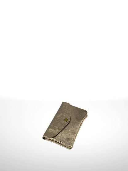 Katia Plus Laminated Suede Leather Wallet - Bottle Green