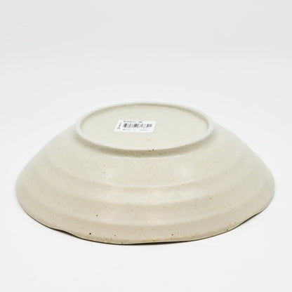 Nature White shallow bowl, top view - PABOOM