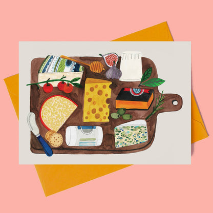 Cheeseboard Greeting Card - Daria Solak Illustrations