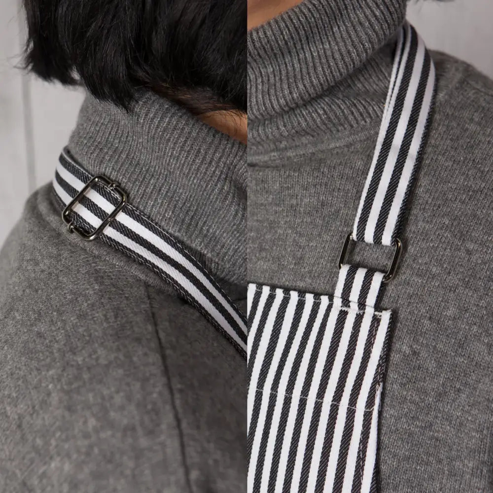 Danica - Apron Basic Narrow Stripe Black