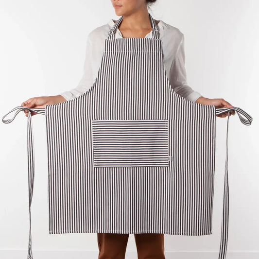 Danica - Apron Basic Narrow Stripe Black