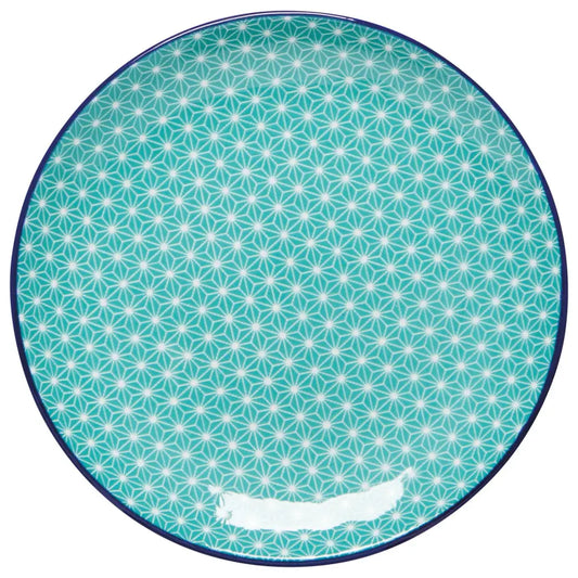 Aqua Stars Stamped Appy Plate - PABOOM