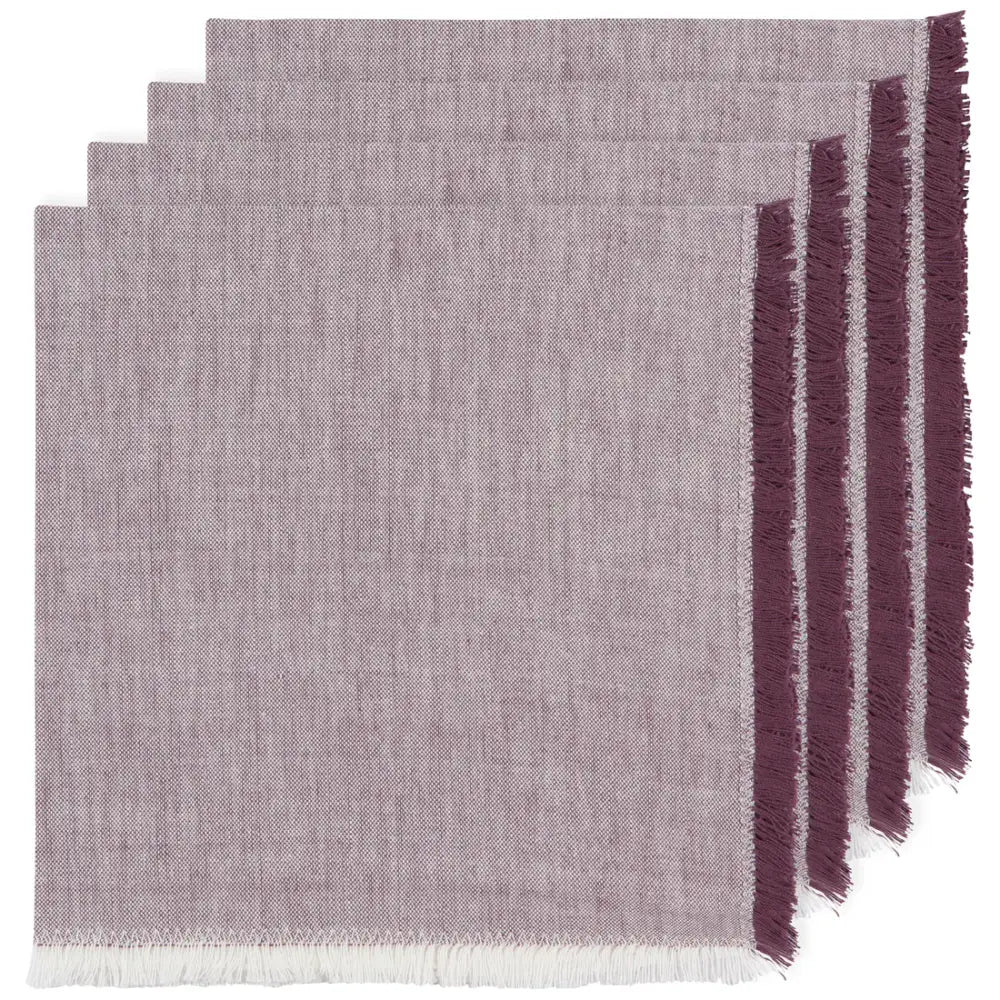 Ash Plum Chambray Napkins Set - PABOOM