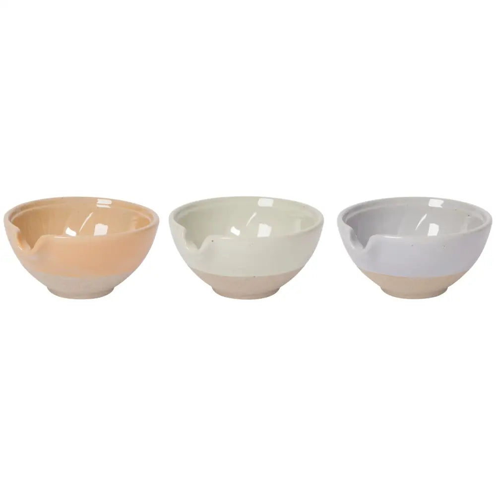 Danica - three two-tone ceramic bowls