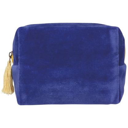 Danica - blue velvet cosmetic bag tassel