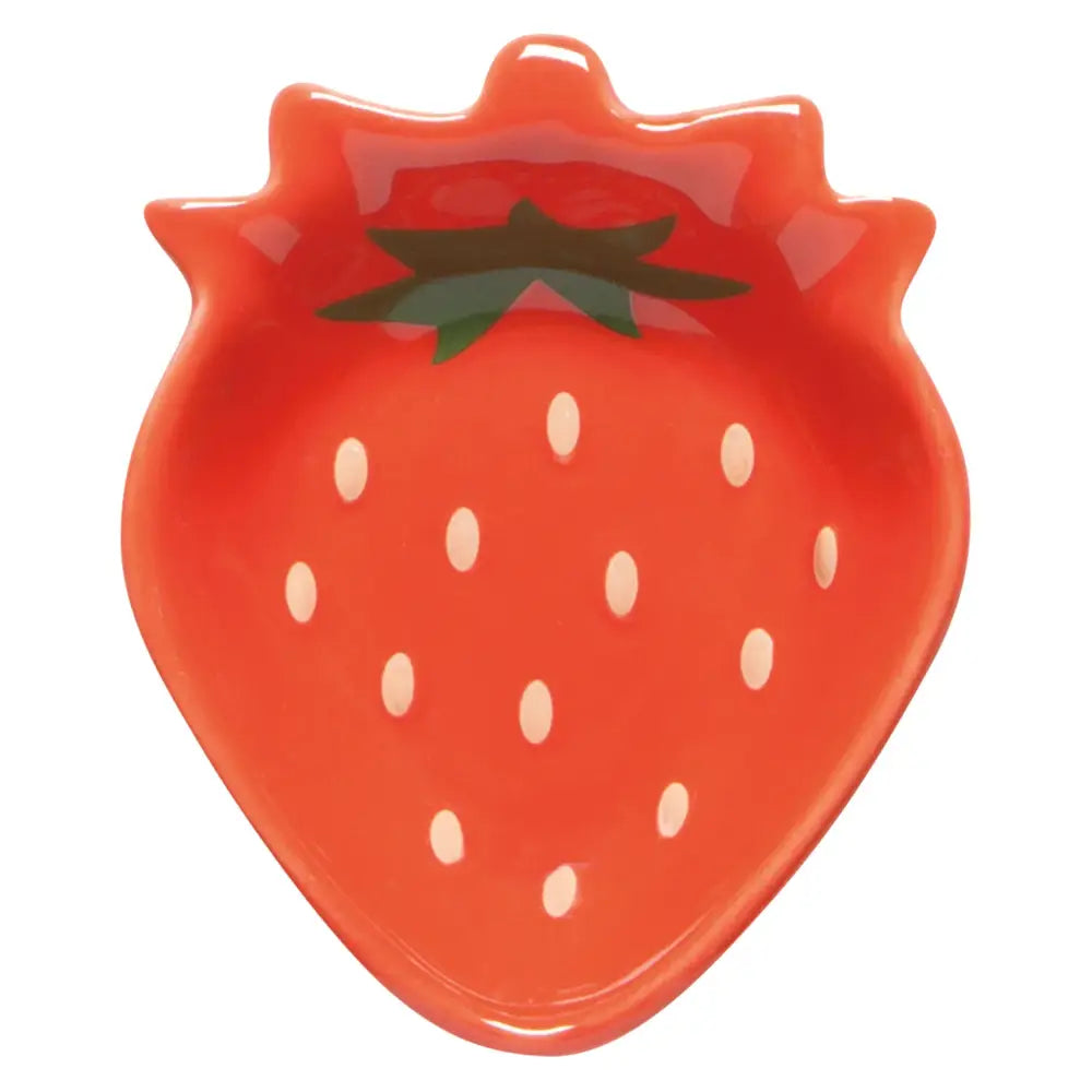 Danica - red strawberry-shaped dish white seeds