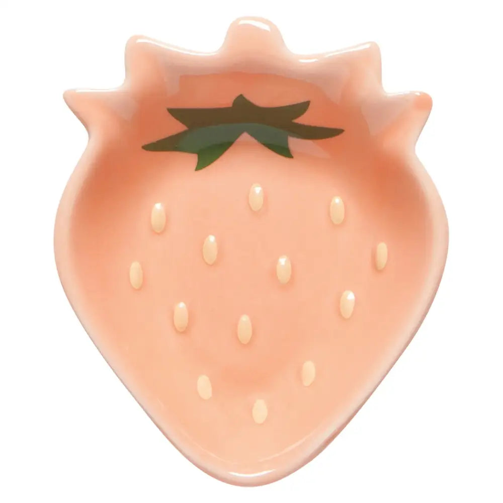 Danica - strawberry-shaped pink ceramic dish