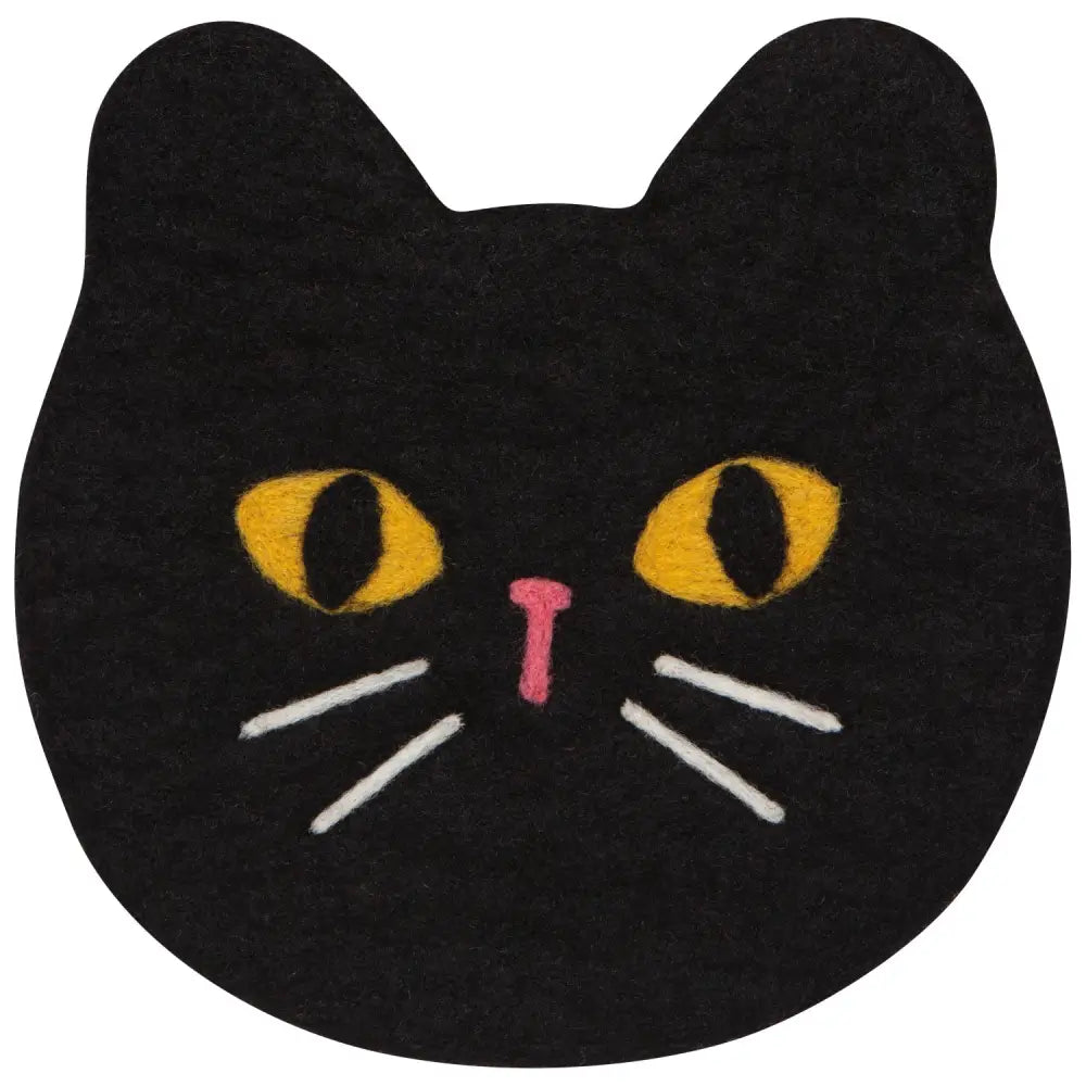 Black Cat Felt Wool Trivet - PABOOM