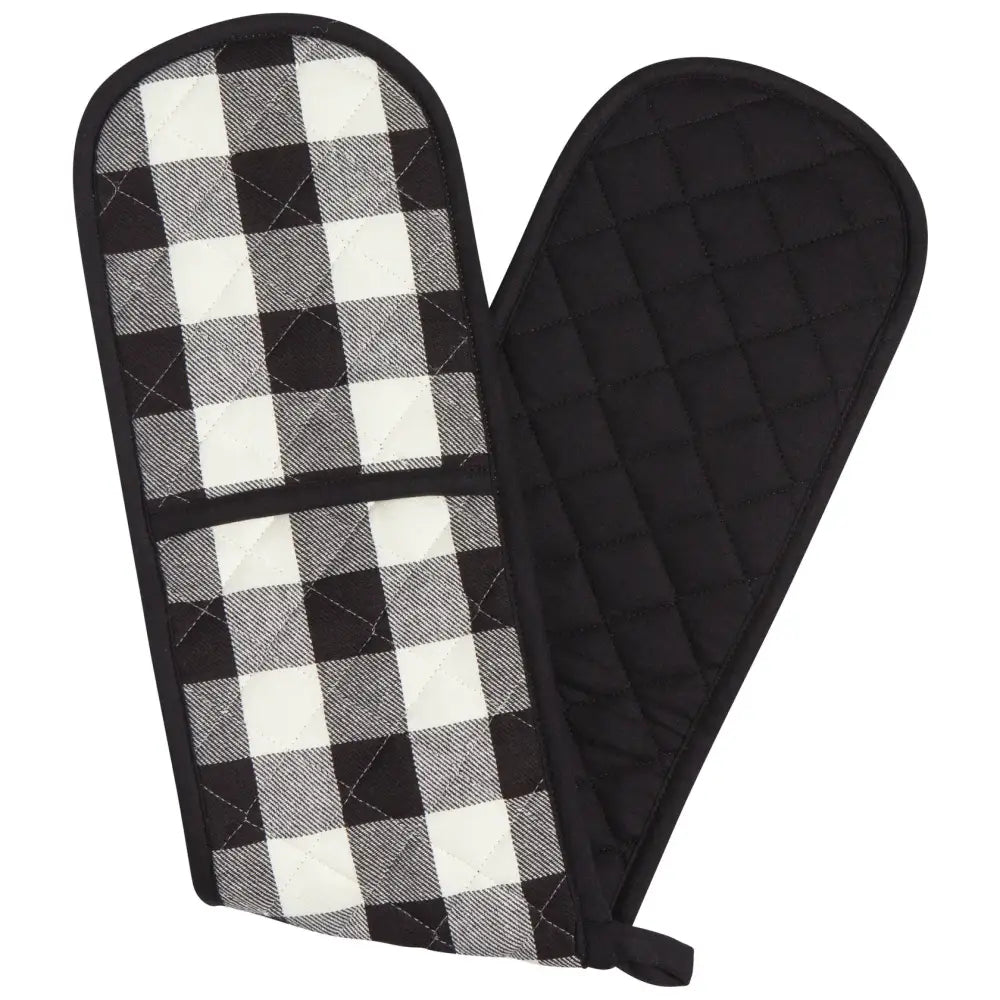 Danica - Black Check Double Oven Mitt