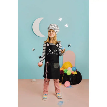 Danica - child’s black cat apron