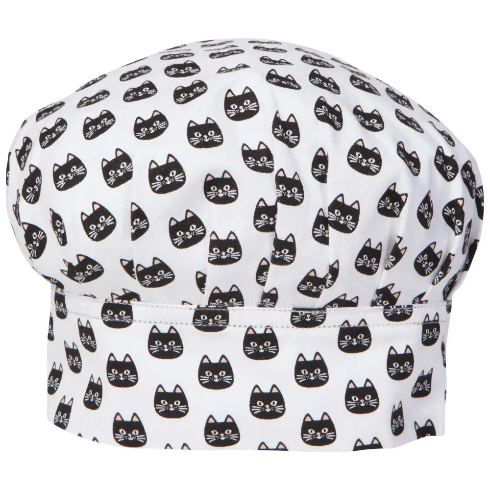 Danica - white chef’s hat black cat