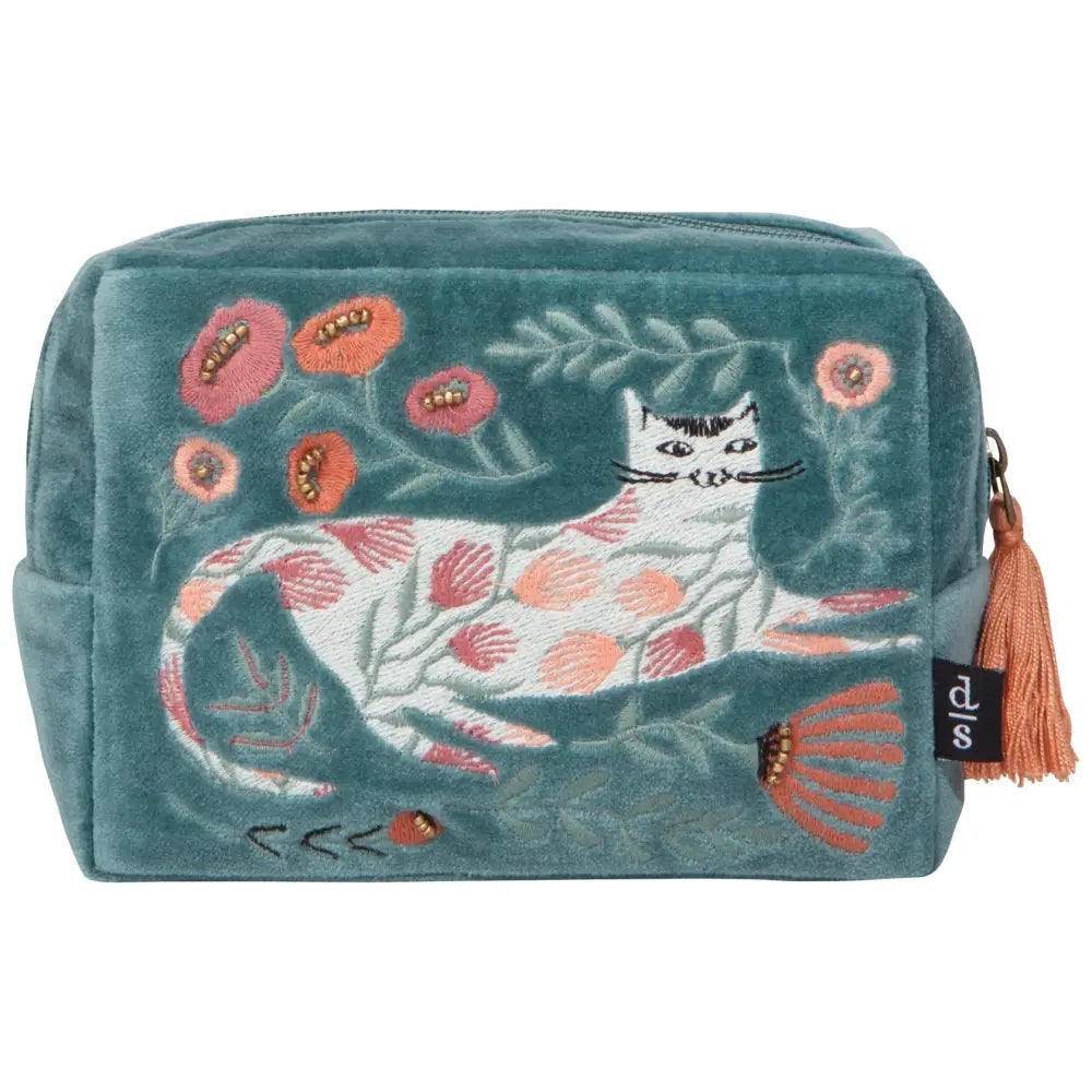 Catbloom Embroidered Pouch - PABOOM