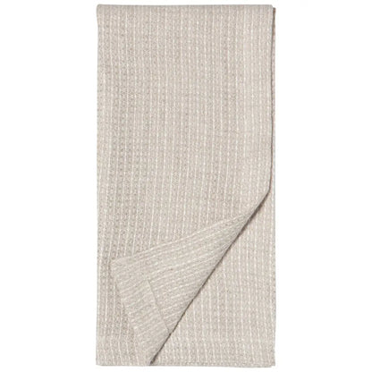 Danica - beige textured fabric subtle stripes