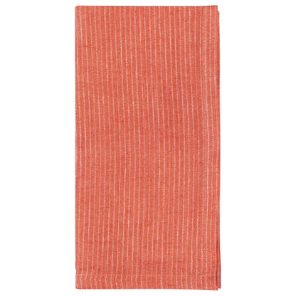 Clay Pinstripe Linen Napkins Set - PABOOM
