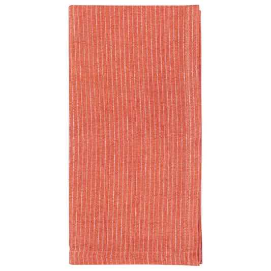 Clay Pinstripe Linen Napkins Set - PABOOM