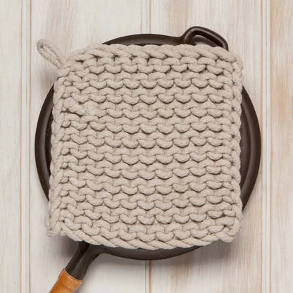 Cotton Knit Potholder Trivet - Jade Green