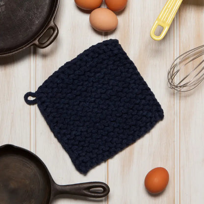 Cotton Knit Potholder Trivet - Jade Green
