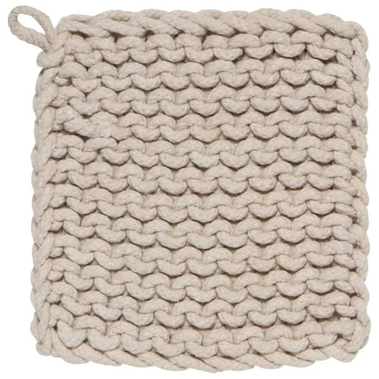 Cotton Knit Potholder Trivet - Dove Gray
