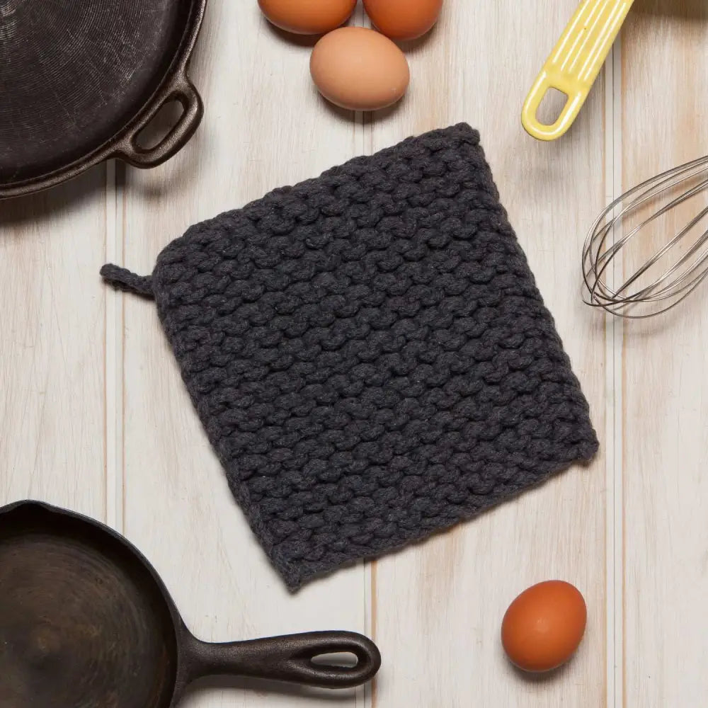 Cotton Knit Potholder Trivet - Shadow