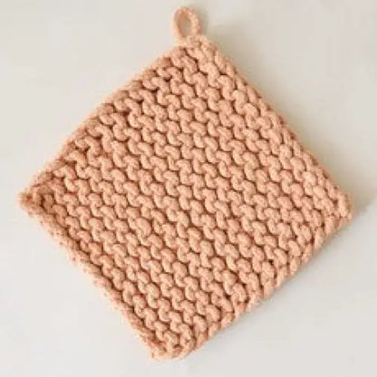 Cotton Knit Potholder Trivet - Jade Green