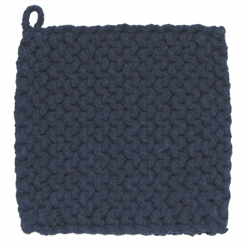 Cotton Knit Potholder Trivet - Jade Green
