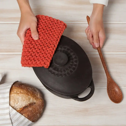 Cotton Knit Potholder Trivet - Shadow
