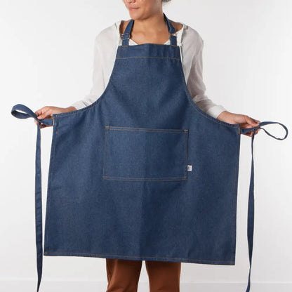 Denim Stone Wash Chef Apron - PABOOM