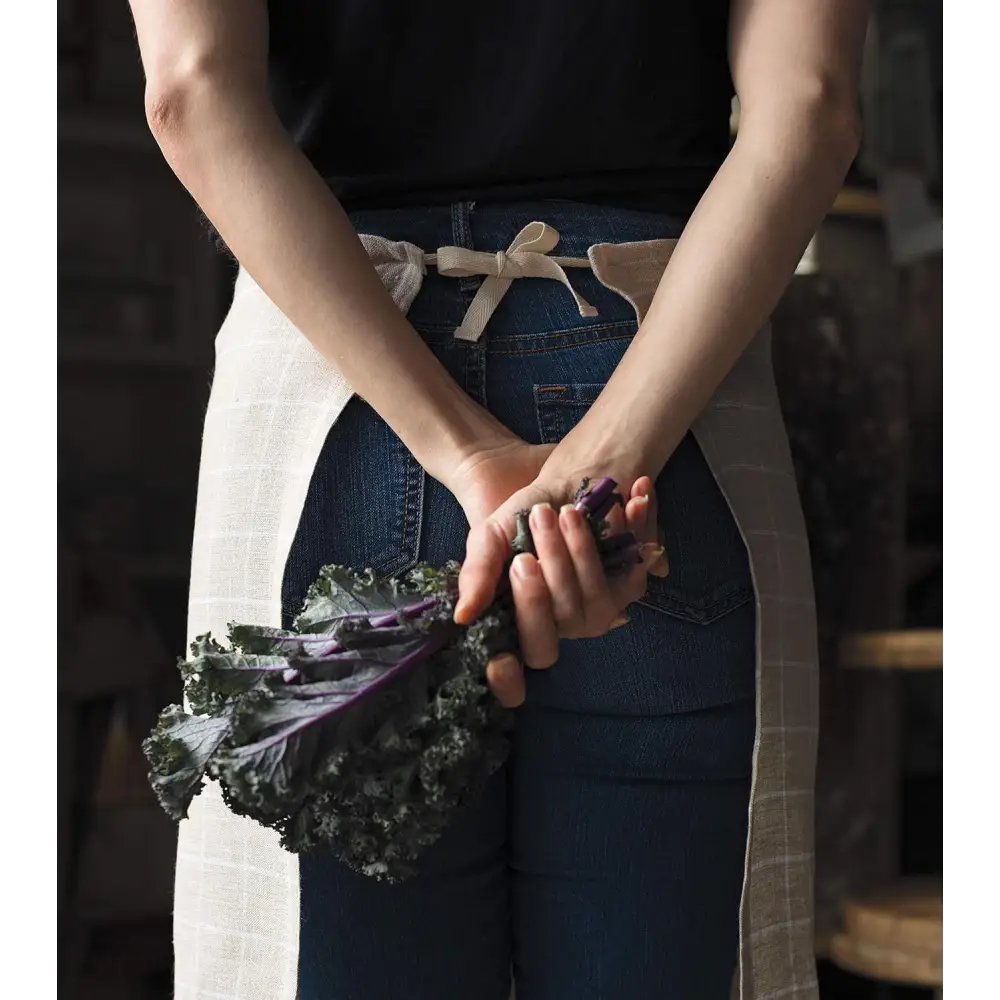 Denman Linen Apron Towel Graph Check - PABOOM