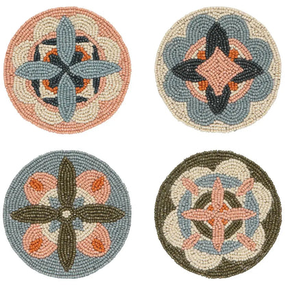 Danica - four beaded coasters