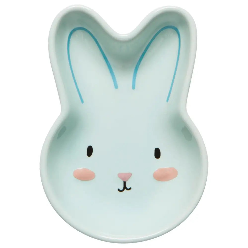 Small Blue bunny face pinch bowl