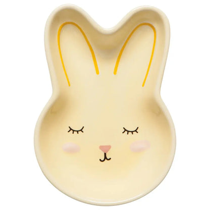 Easter Bunny Face Pinch Bowl Yellow