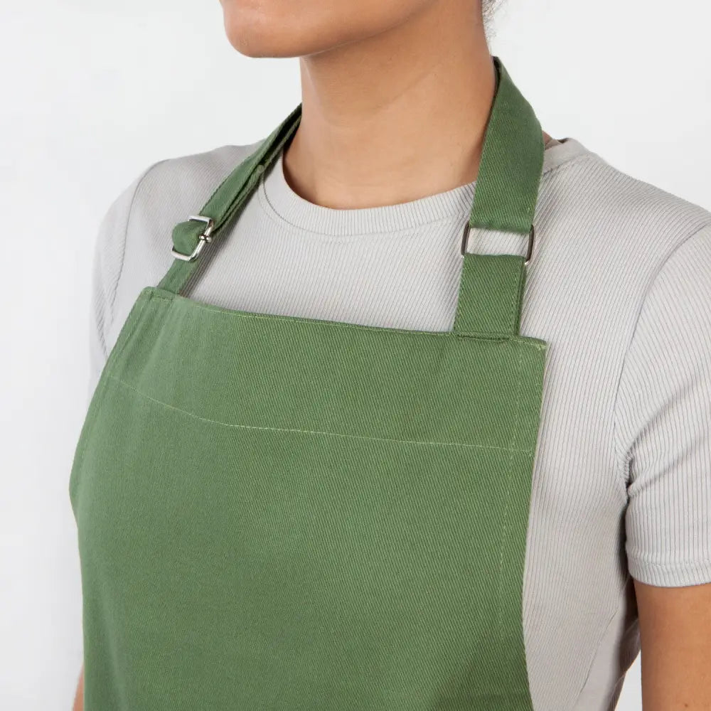 Danica - green canvas apron