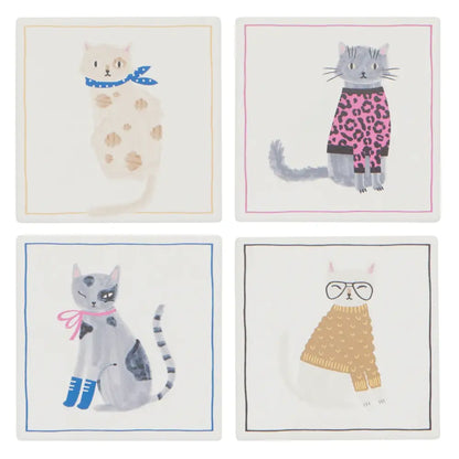 Feline Fine Soak Up Coaster Set - PABOOM