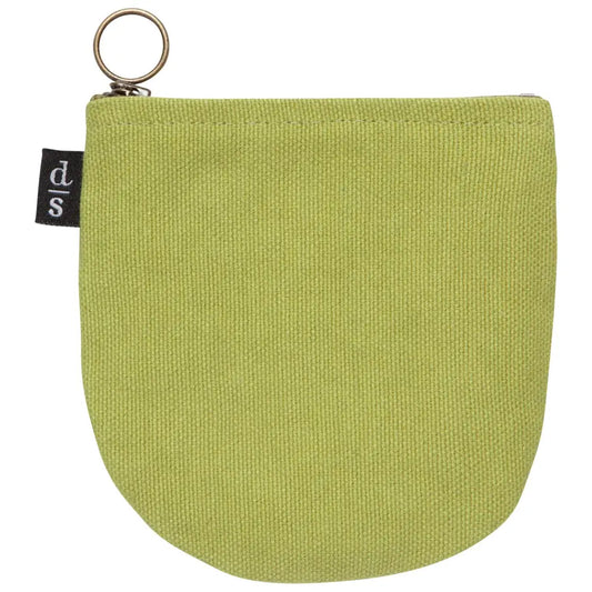 Green halfmoon zip pouch backside