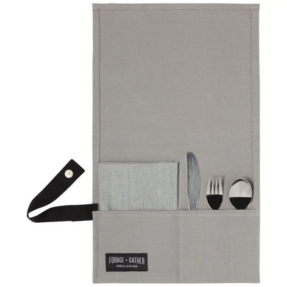 Grey Forage and Gather On the Go Cutlery Set - PABOOM