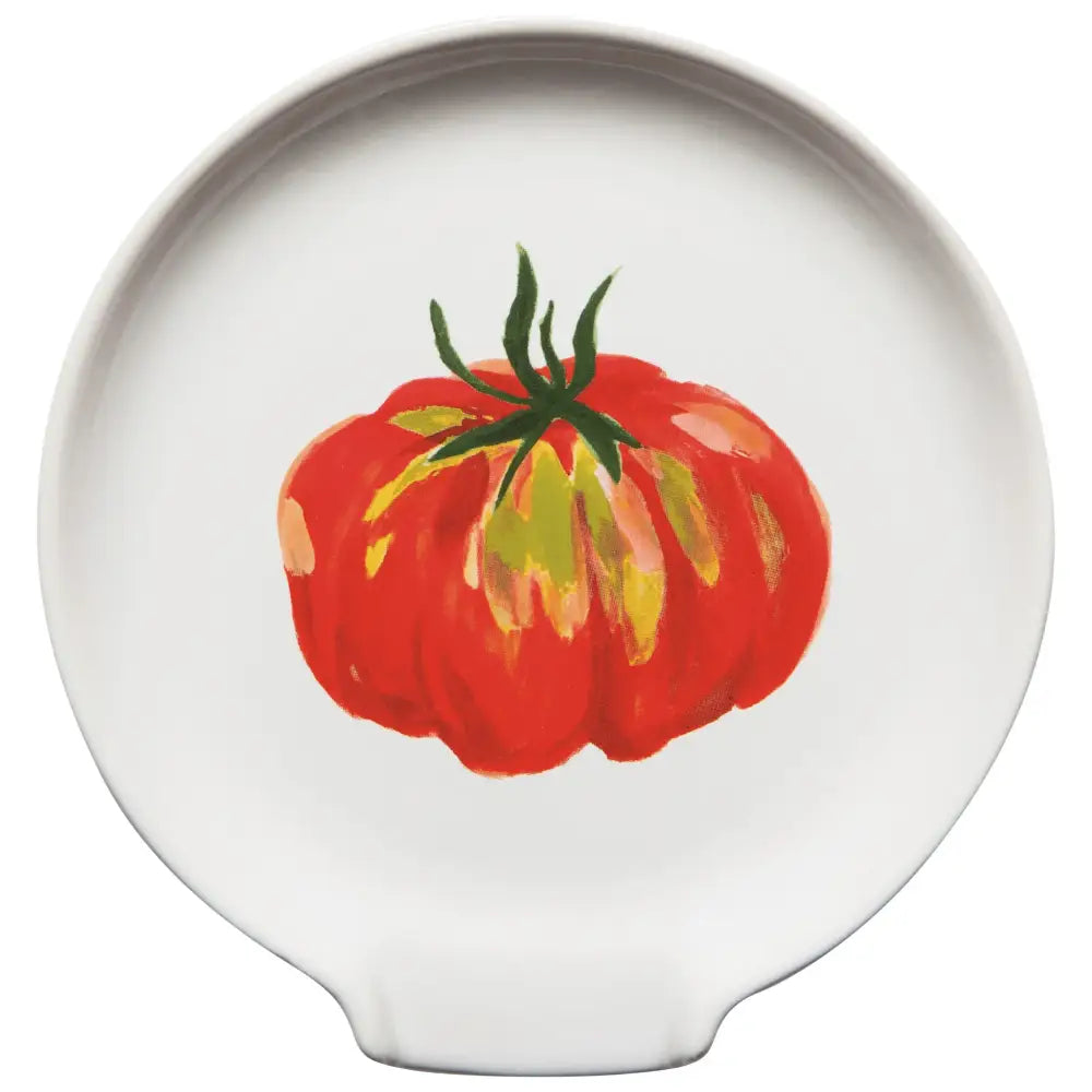 Danica - tomato-themed ceramic spoon rest