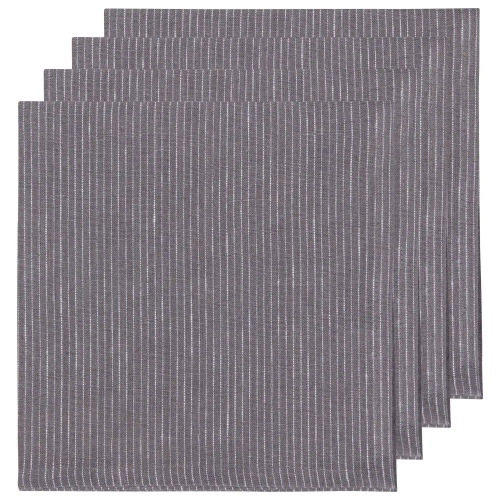 Linen Pinstripe Shadow Napkins - PABOOM