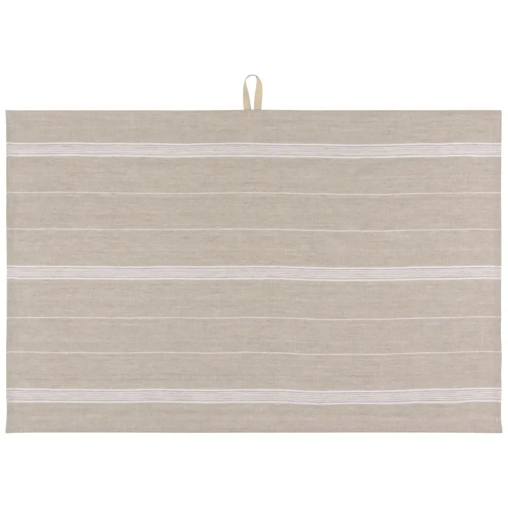 Maison Linen Stripe Dishtowel White - PABOOM