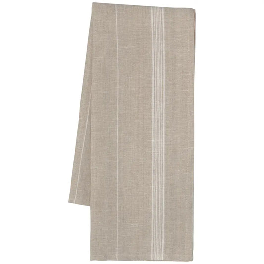 Maison Linen Stripe Dishtowel White - PABOOM