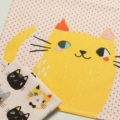 Danica - colorful cat-themed fabric