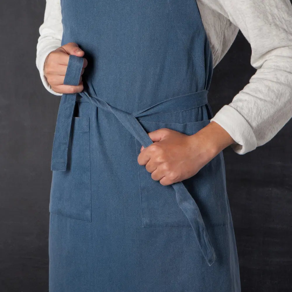 Danica - Midnight Blue Stonewash Apron