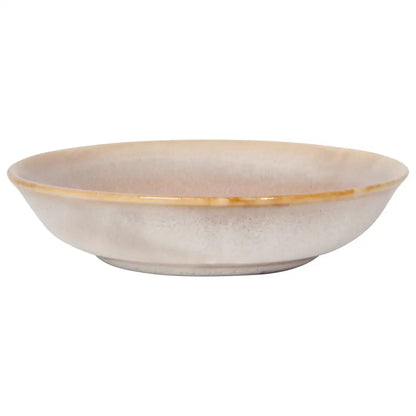 Danica - shallow off-white ceramic bowl tan