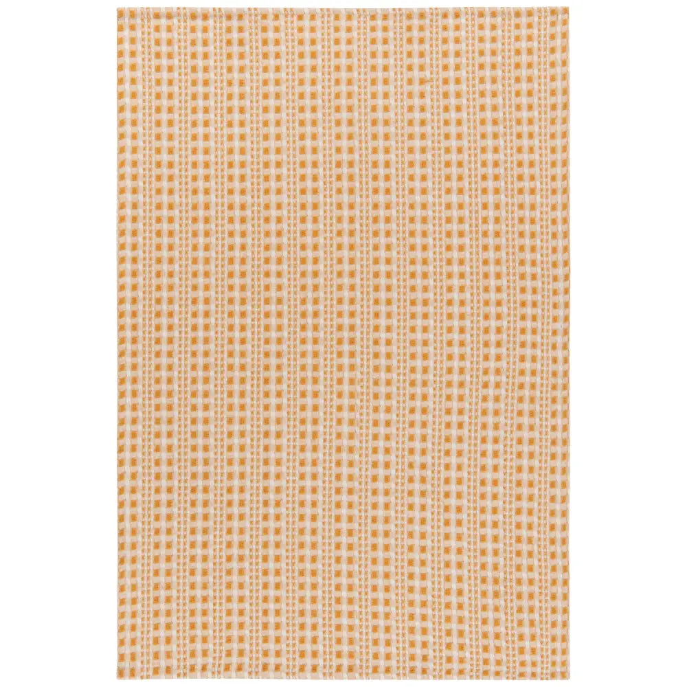 Danica - textured orange white rug