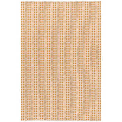 Danica - textured orange white rug