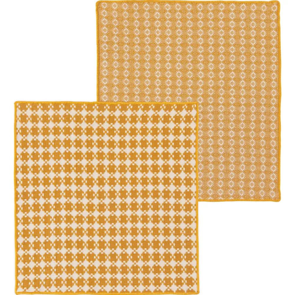 Danica - Ochre Assorted Woven Dishcloths Set of 2