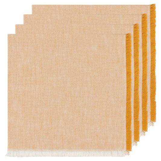 Danica - Ochre Chambray Napkins Set of 4