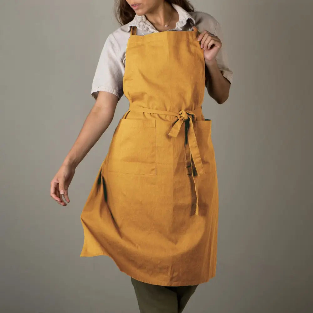 Danica - Ochre Stonewash Apron