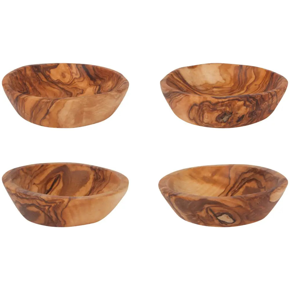 Danica - four wooden olive bowls